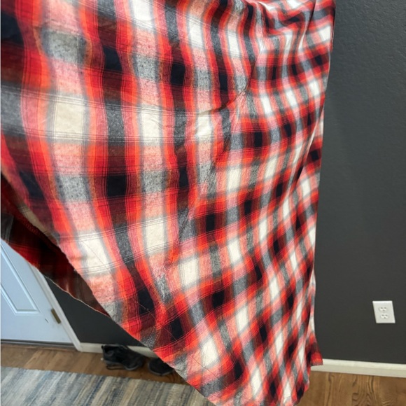 EUC. GAP - a-line/flare Maxi Skirt - Red, Black, White plaid flannel - Picture 13 of 16